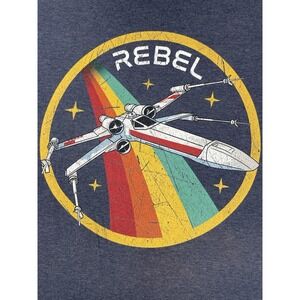 Rebel X-Wing Starfighter‎ Tee Shirt Men's 2XL Gray Short Sleeve Cotton Blend
